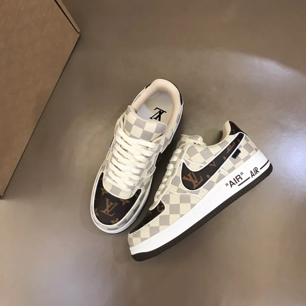 Men's shoes 💰p420 "*OUIS *UITTO*" x OFF-WHITE x Nike tripartite collaboration! Trendy and cool men's casual sports shoes with unrivaled color matching. The design idea basically continues the style of THE TEN. The Swoosh line and tongue label have a very familiar visual effect and are both fashionable and trendy! A must-have for fashionistas! The effect on your feet is absolutely stunning! Size: 38-45